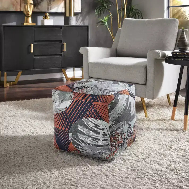 Pouf carré rembourré