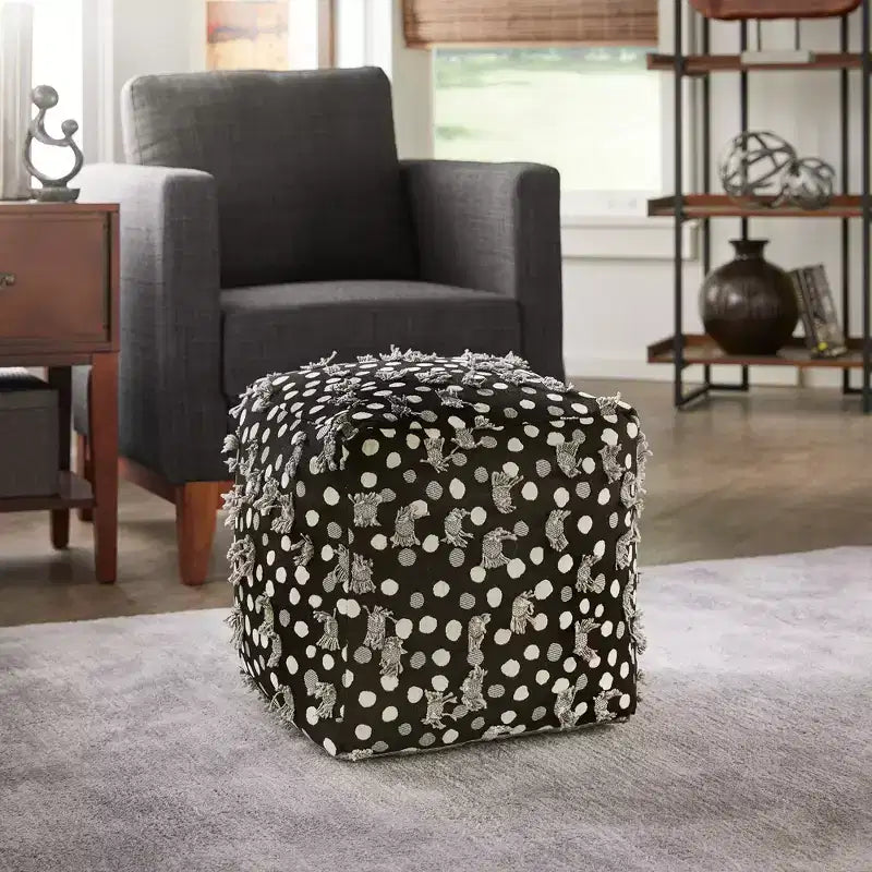 Pouf carré rembourré