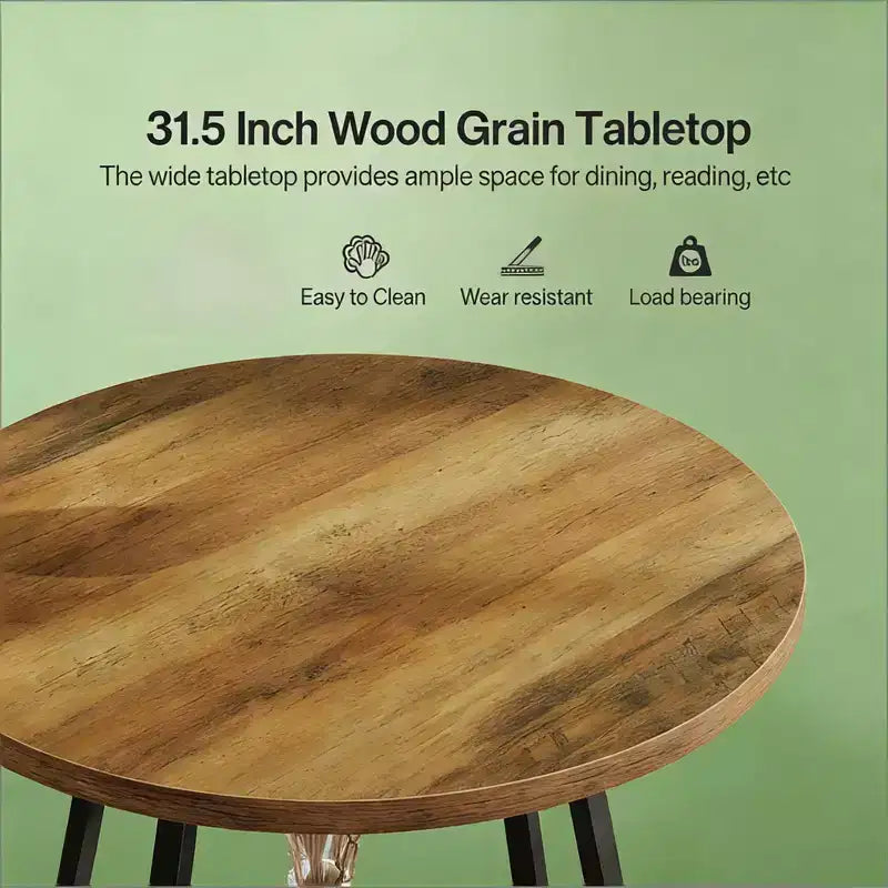 Table basse ronde avec étagère de rangement