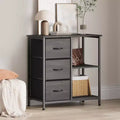 Filing Cabinet Office Cabinet with 3 Drawers & 2 Open Compartments Waterproof Drawer Cabinet Printer Stand Folder Cabinet with Adjustable Feet