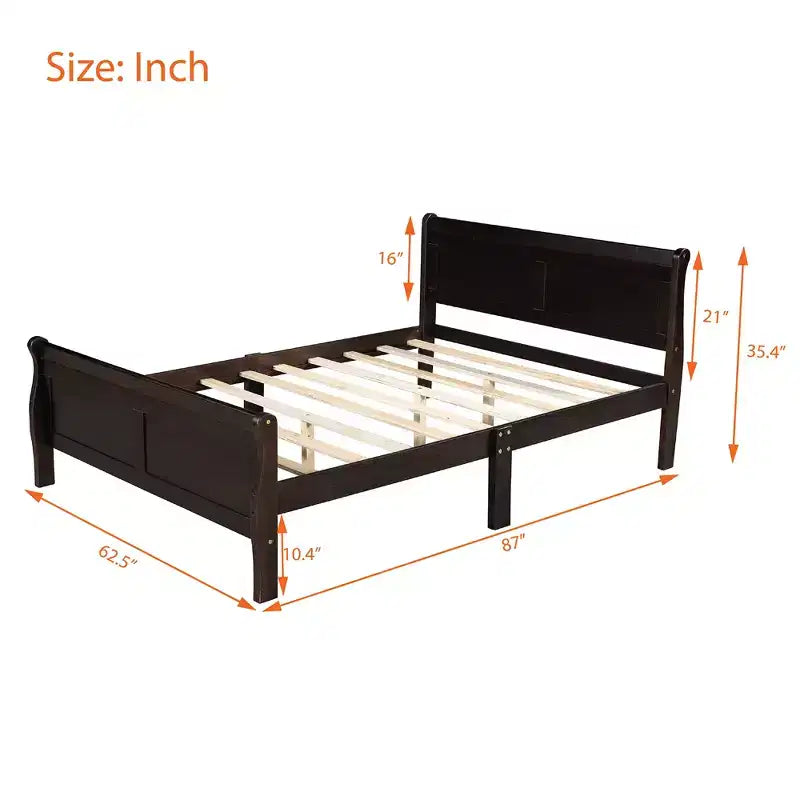 Lit plateforme en bois