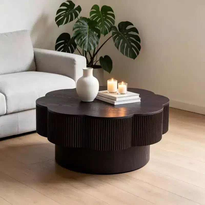Table basse moderne en forme de pétale