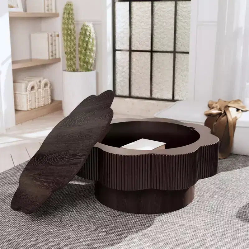Table basse moderne en forme de pétale