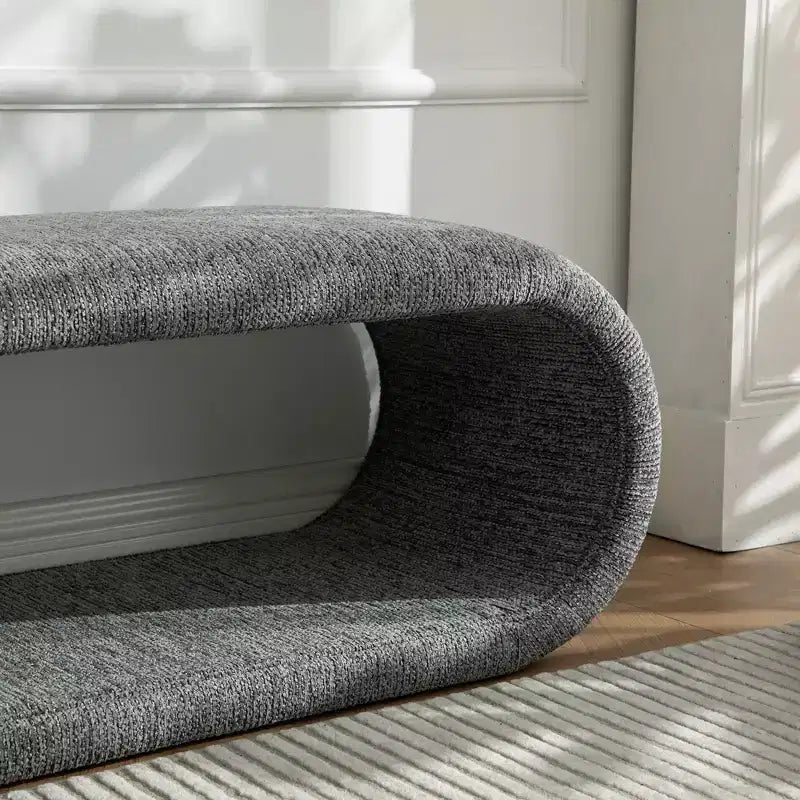 Banc rembourré en chenille creuse moderne