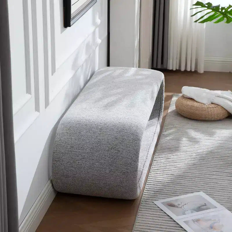 Banc rembourré en chenille creuse moderne