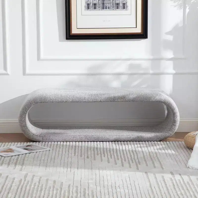 Banc rembourré en chenille creuse moderne