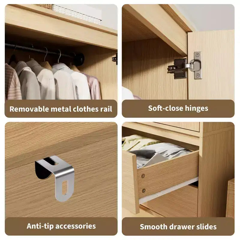 Armoire penderie en bois