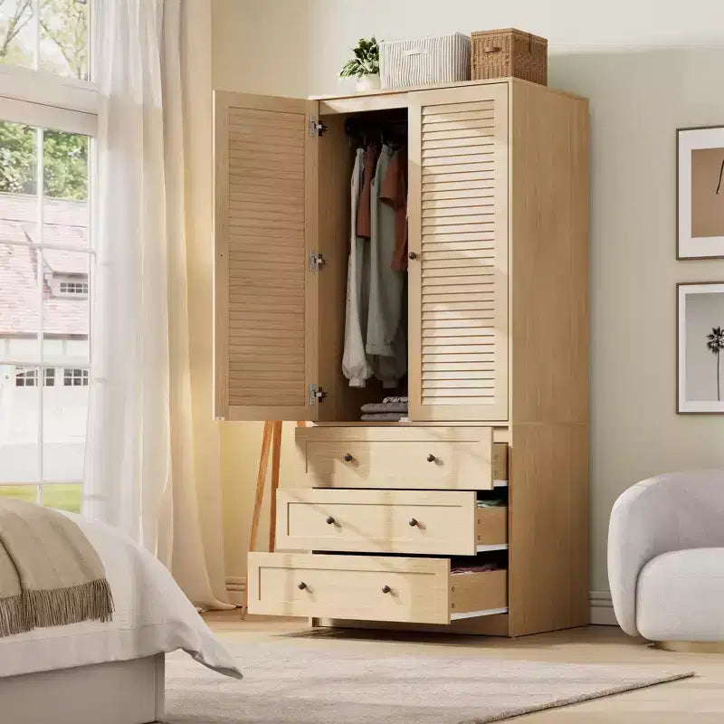 Armoire penderie en bois