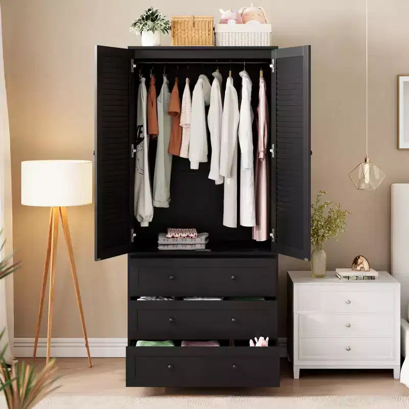 Armoire penderie en bois