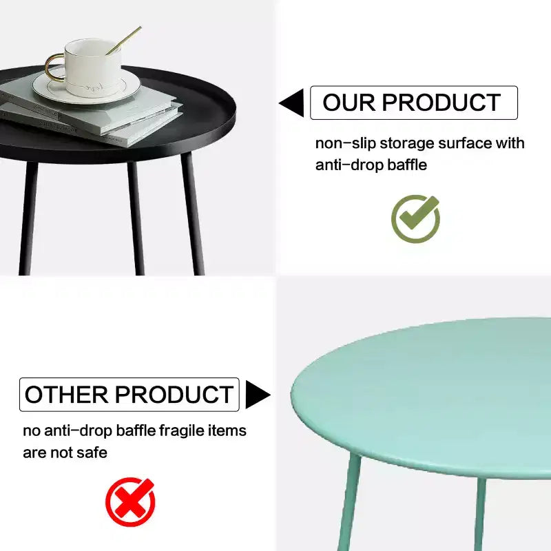Table d'appoint en métal moderne