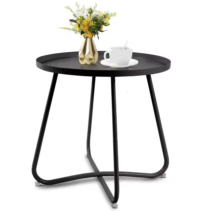 Table d'appoint en métal moderne