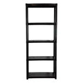 Juggernaut Storage 70 Plastic 5 Tier Utility Storage Shelving Unit Rack for Garage Shed or Greenhouse Max 350 Pound Capacity Black