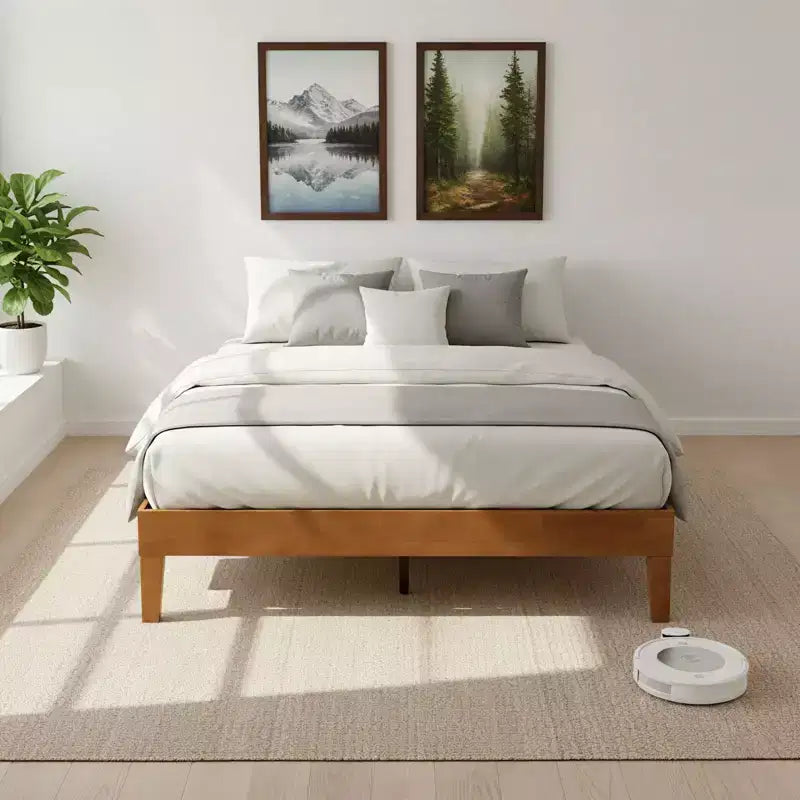 Lit plateforme en bois