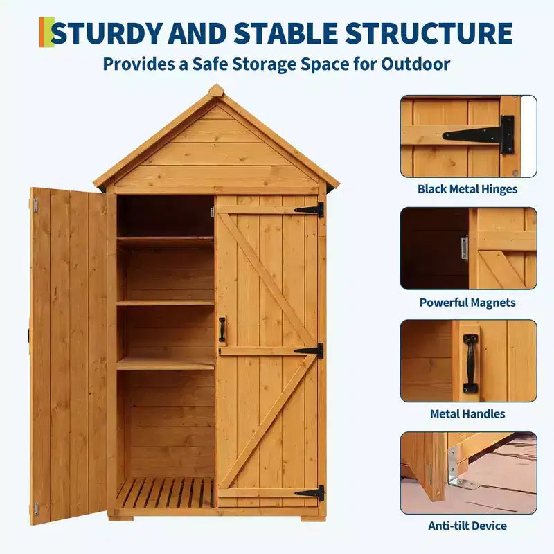 Abri de jardin en bois pour outils