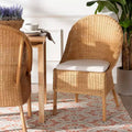 Chaise de salle à manger en rotin miel clair