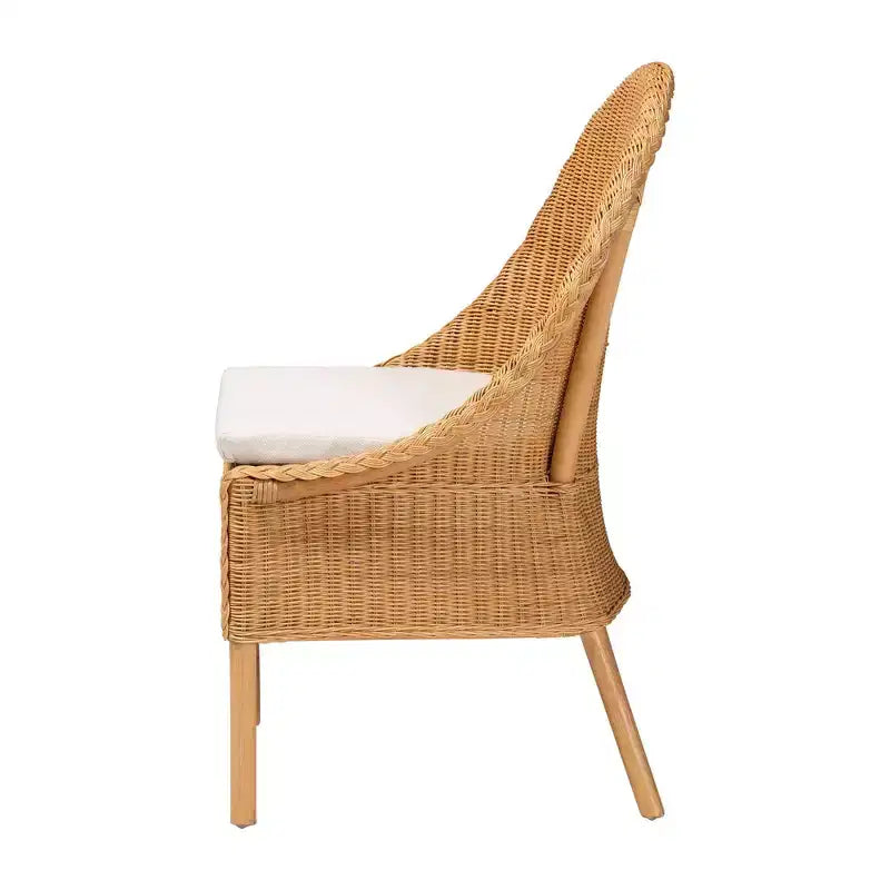 Chaise de salle à manger en rotin miel clair