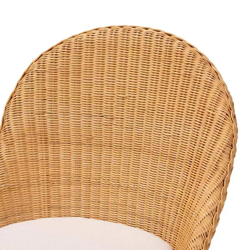 Chaise de salle à manger en rotin miel clair