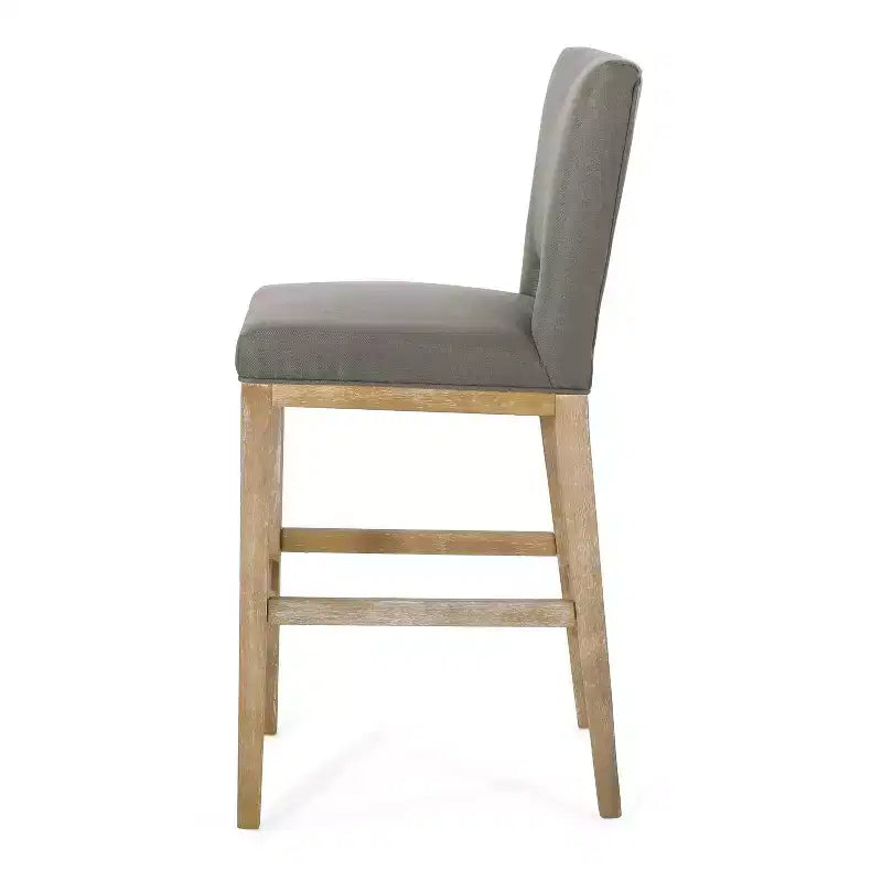 Tabourets de bar rembourrés Gris foncé