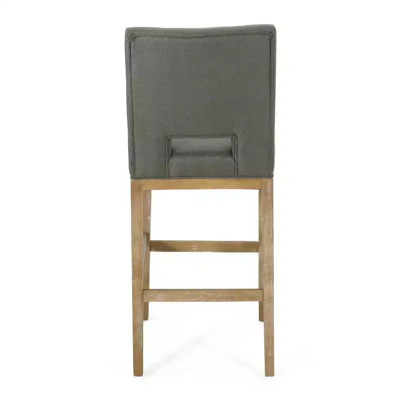 Tabourets de bar rembourrés Gris foncé