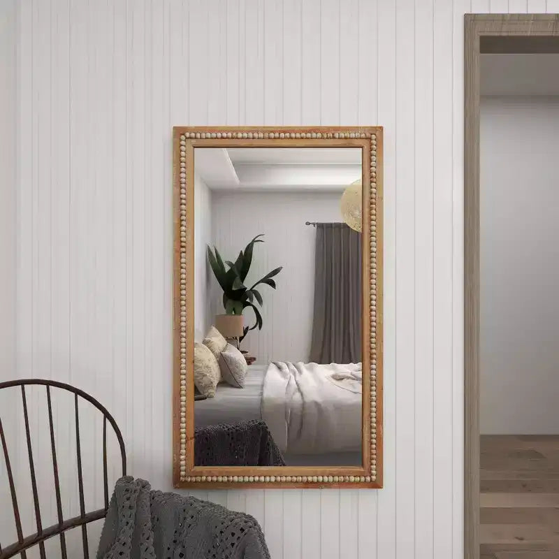 Miroir mural en bois marron