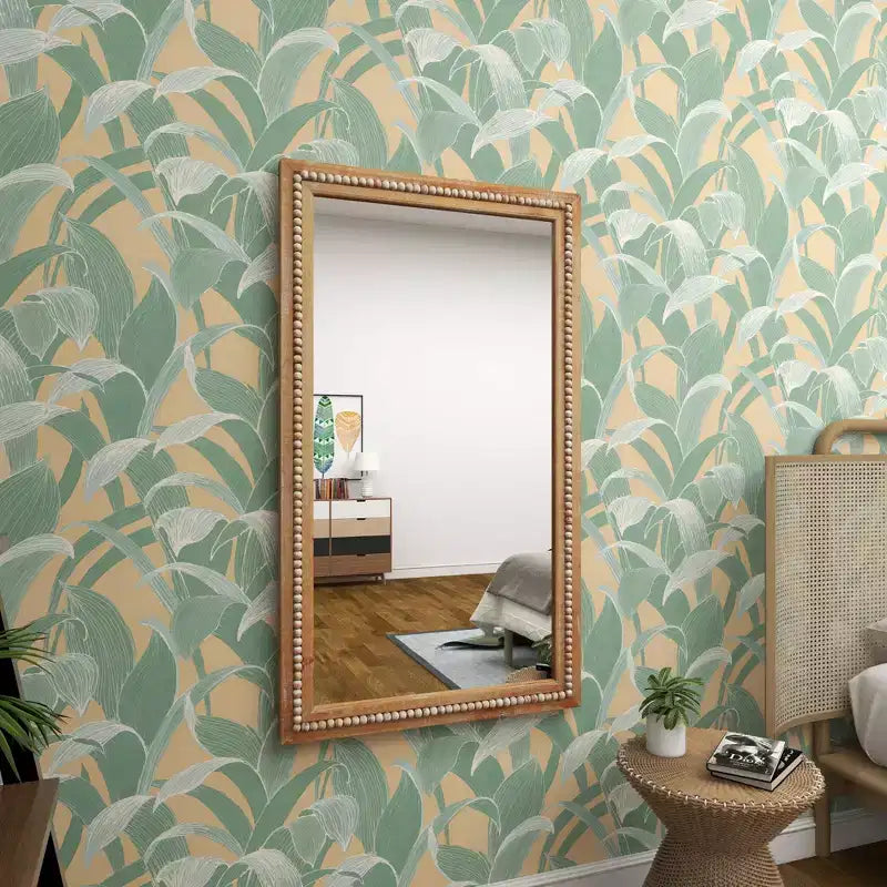 Miroir mural en bois marron