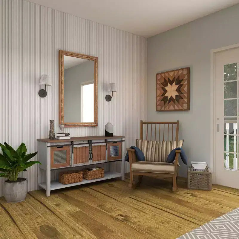 Miroir mural en bois marron