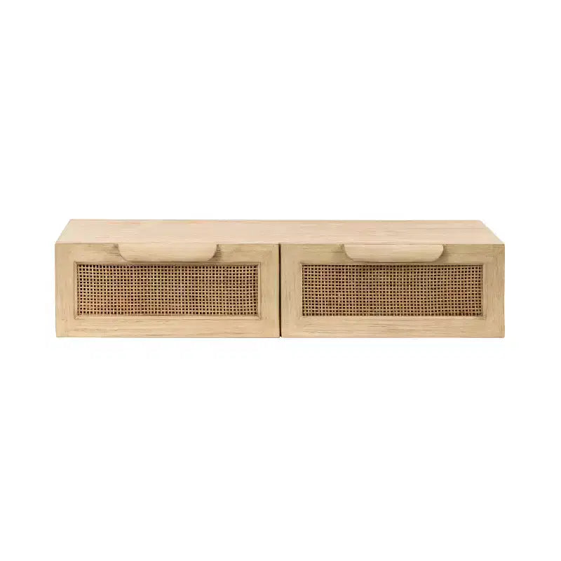 Console flottante en rotin