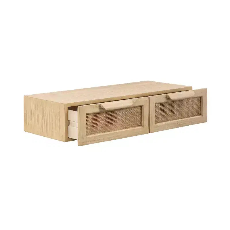 Console flottante en rotin