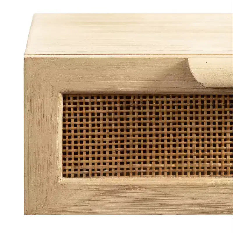 Console flottante en rotin