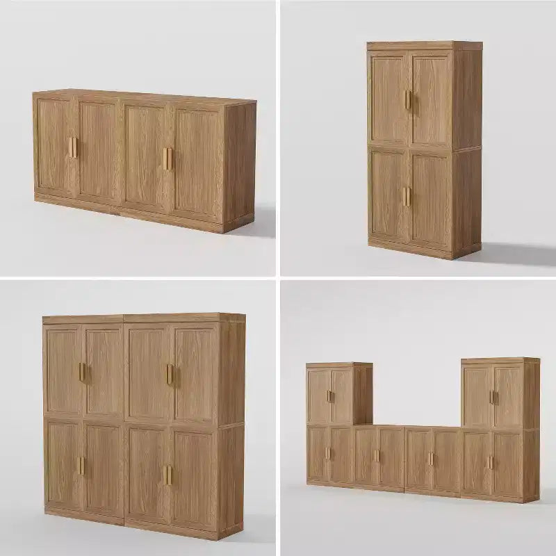 Bibliothèque décorative aspect bois