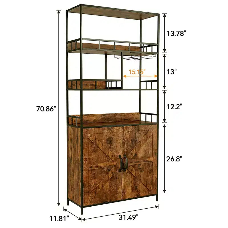 Étagère de boulanger industrielle avec armoire