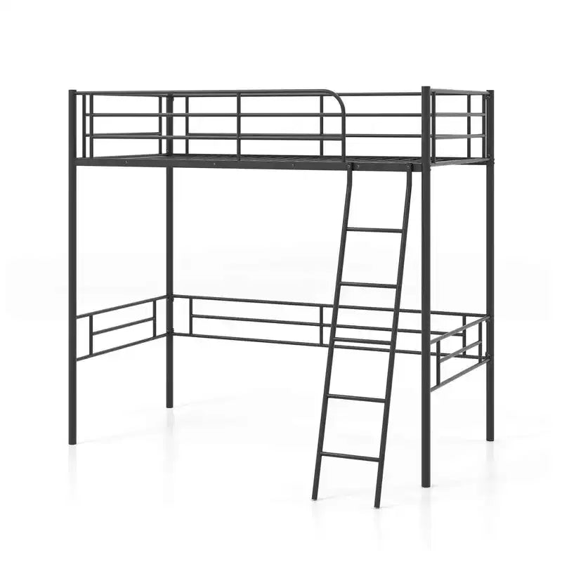 Structure de lit mezzanine métallique double
