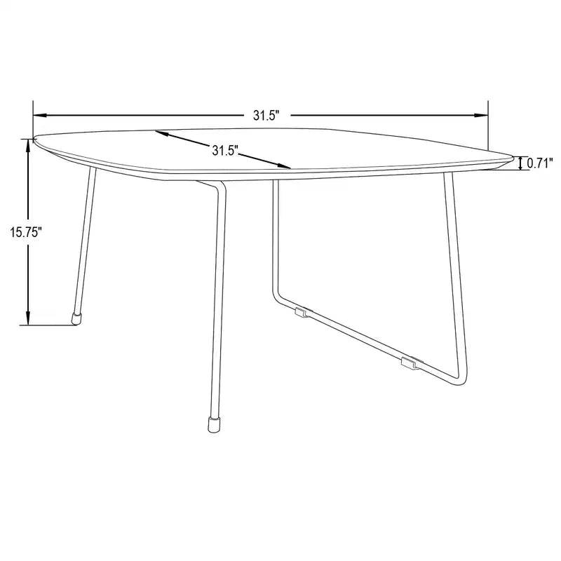 Table basse carrée Mid-Century Modern