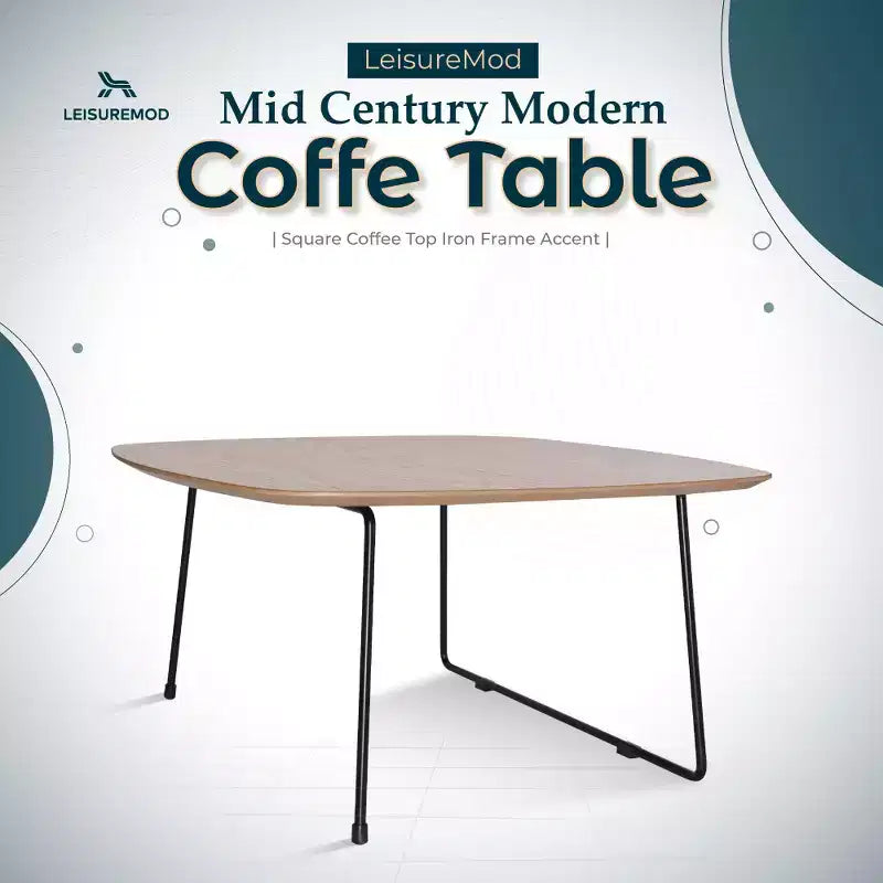 Table basse carrée Mid-Century Modern