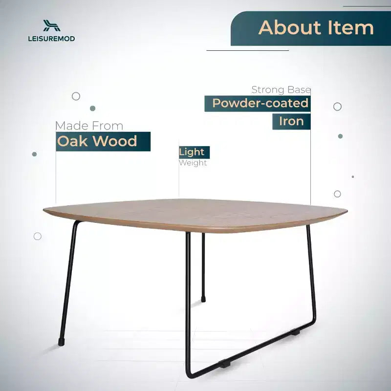 Table basse carrée Mid-Century Modern