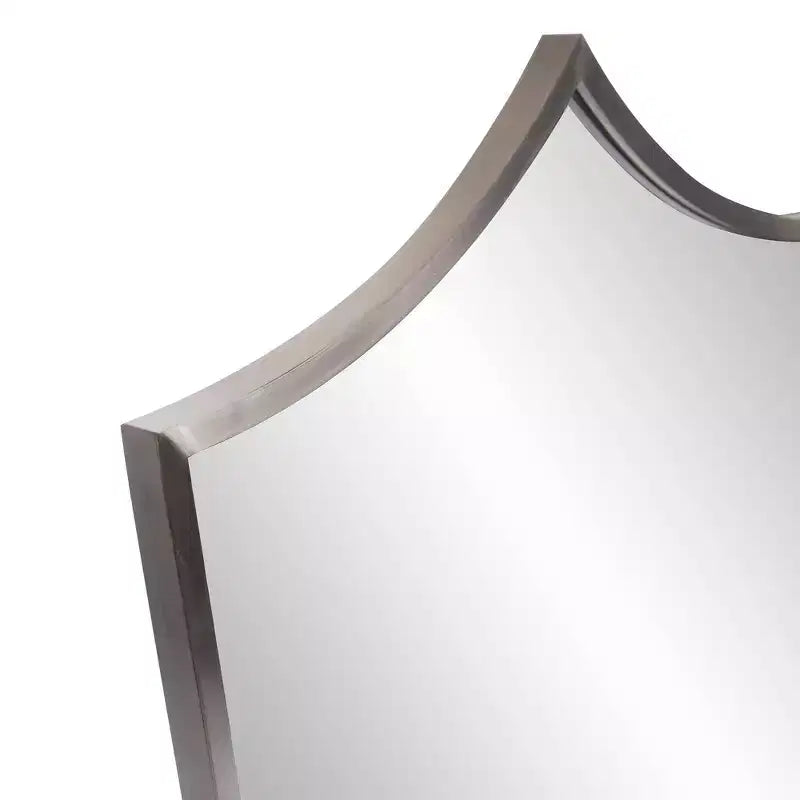 Miroir-bouclier à cadre en acier inoxydable