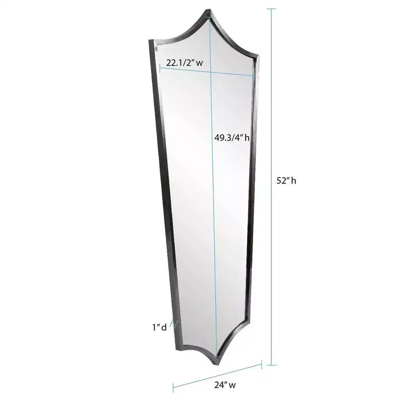 Miroir-bouclier à cadre en acier inoxydable