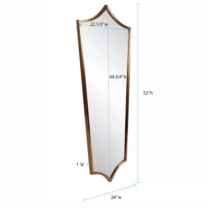 Miroir-bouclier à cadre en acier inoxydable