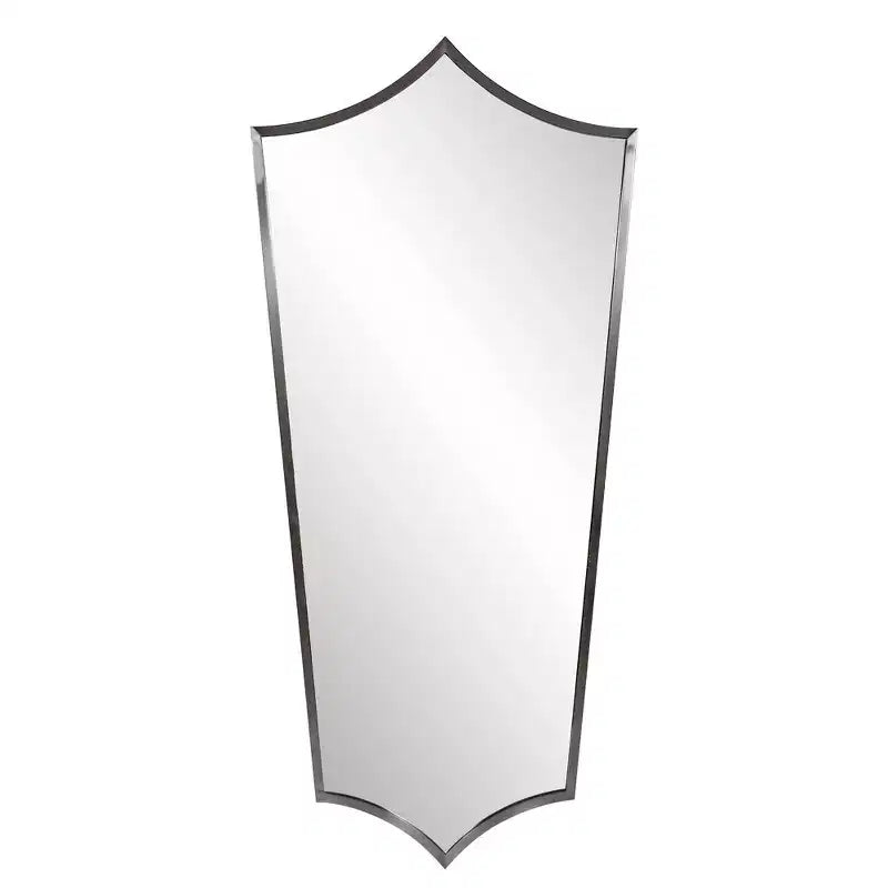 Miroir-bouclier à cadre en acier inoxydable