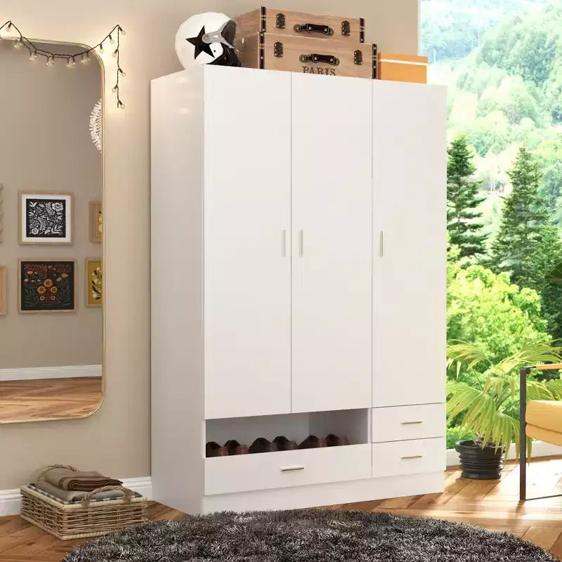 Armoire blanche avec coiffeuse