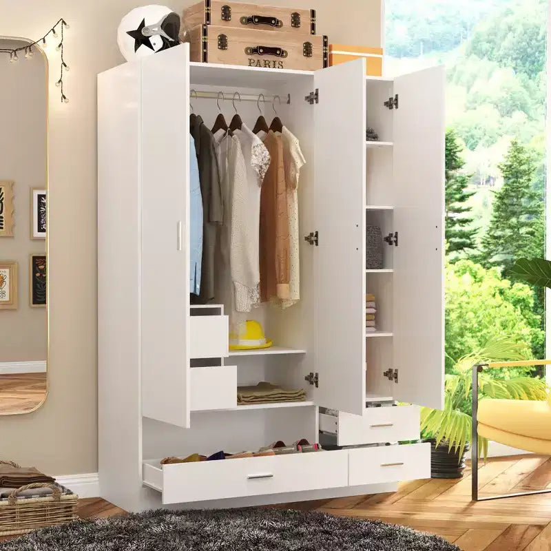 Armoire blanche avec coiffeuse