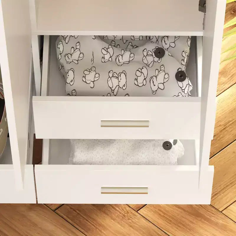 Armoire blanche avec coiffeuse