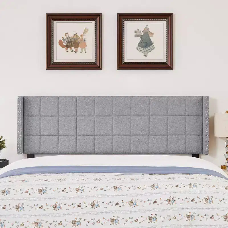 Tête de lit tapissée en lin
