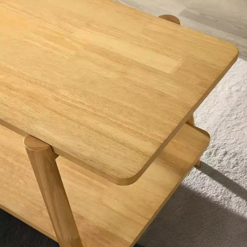 Table basse étagère en bois de style Mid-Century Modern