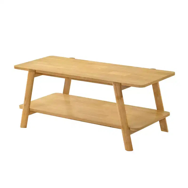 Table basse étagère en bois de style Mid-Century Modern
