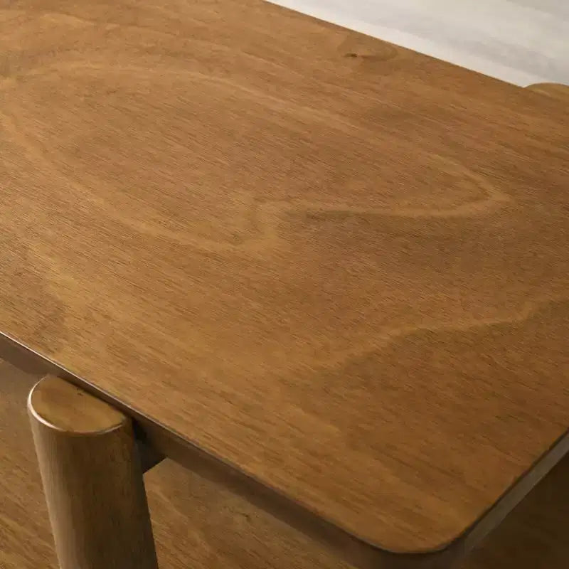 Table basse étagère en bois de style Mid-Century Modern