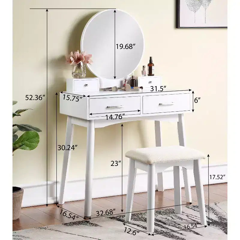 Meuble-lavabo et tabouret en bois contemporains blancs