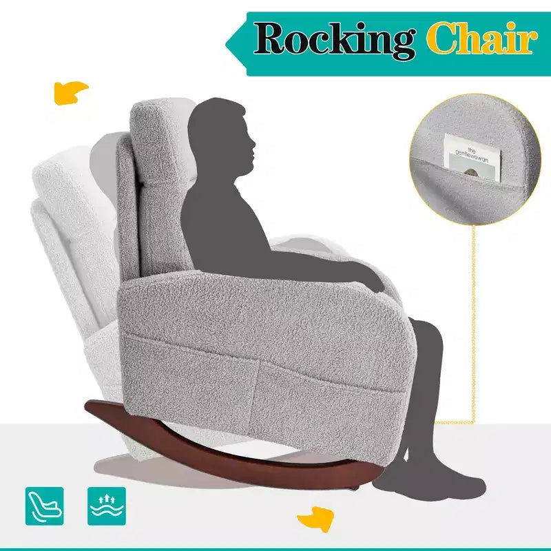 Fauteuils à bascule d'appoint pour l'intérieur