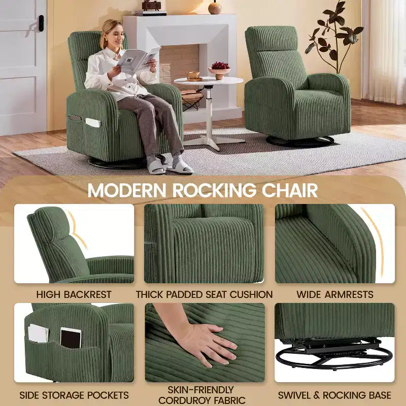Fauteuil à bascule pivotant pour chambre d'enfant / Fauteuils d'appoint