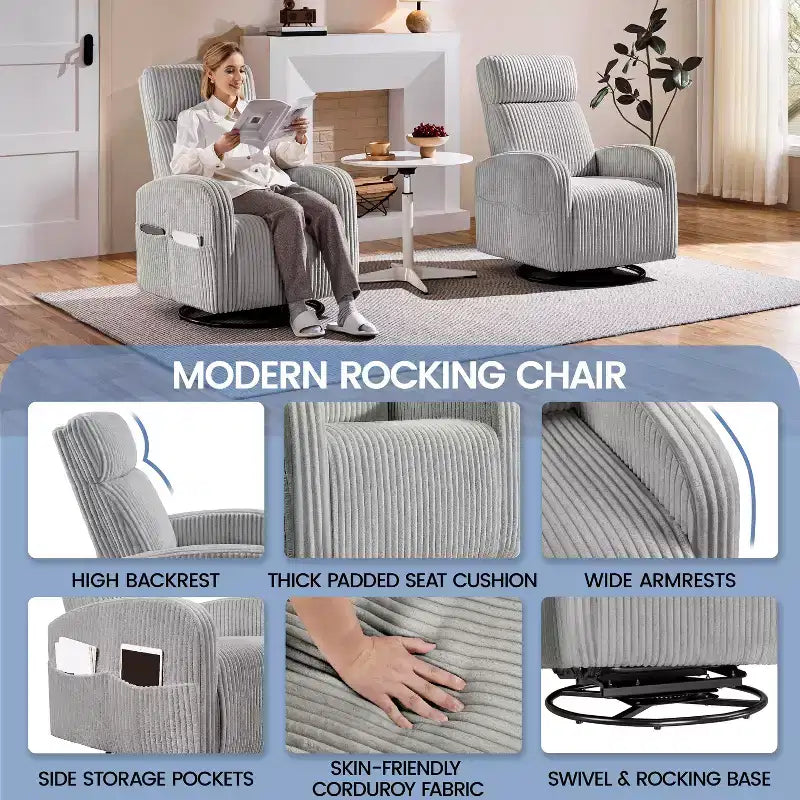 Fauteuil à bascule pivotant pour chambre d'enfant / Fauteuils d'appoint